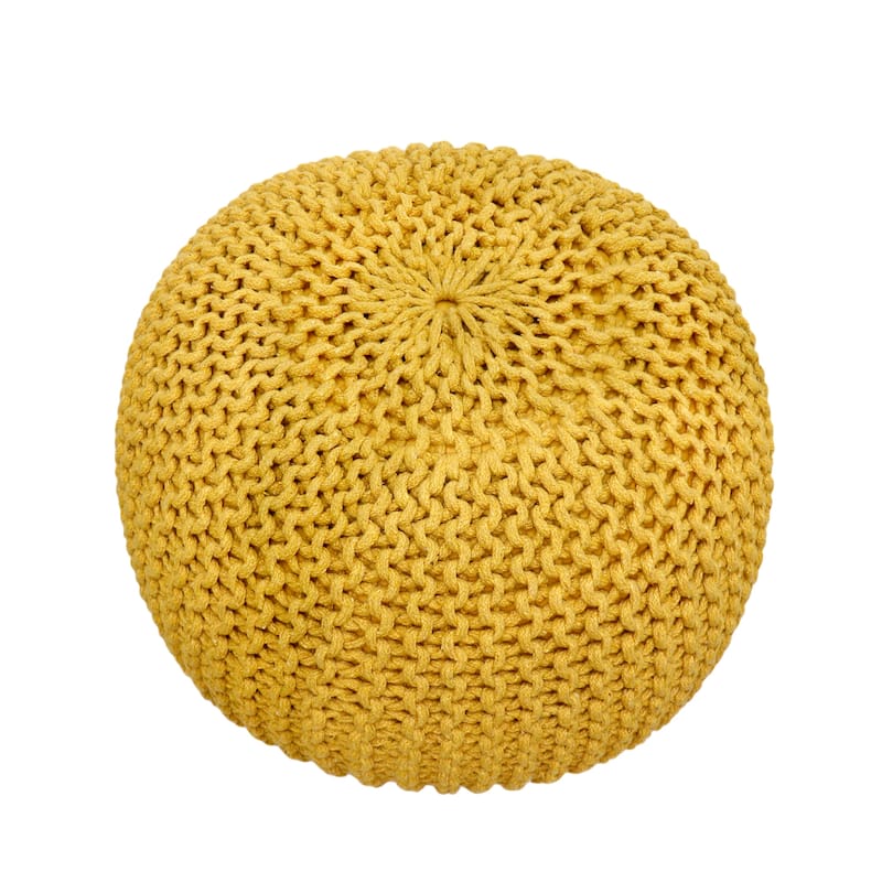 Pasargad Home Santorini Cotton Pouf