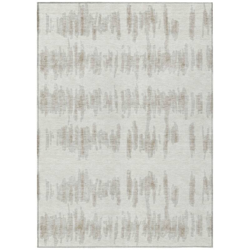 HomeRoots Striped Transitional Rectangle Outdoor Rug