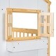 preview thumbnail 11 of 17, Twin over Twin House Bunk Bed with Roof ,Window,Window Box, Door,with Safety Guardrails and Ladder