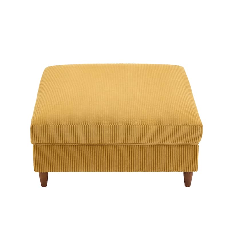 40" W Oversized Corduroy Upholstered Ottoman