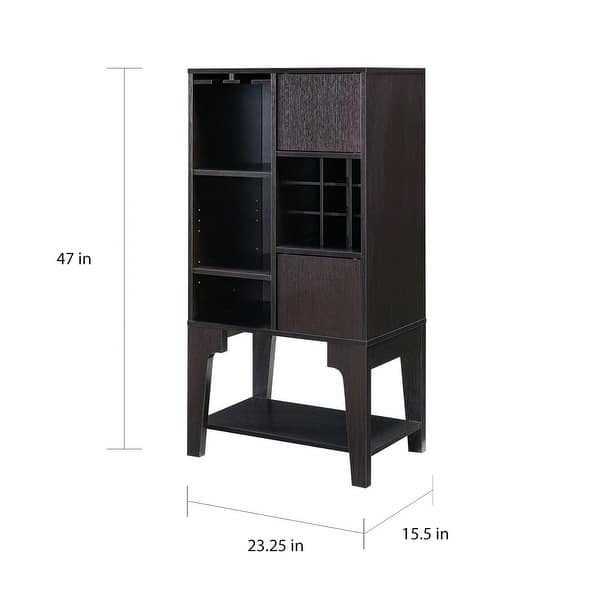 Furniture of America Cregg Contemporary 4-shelf Buffet with Wine Rack ...