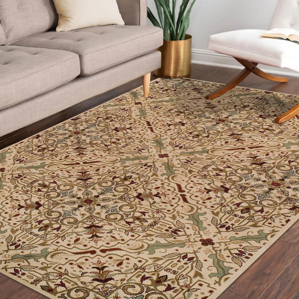 Superior Ann Classic Scroll Modern Indoor Area Rug