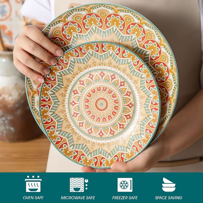 vancasso Mandala Bohemian Porcelain Dinnerware Set (Service for 4)