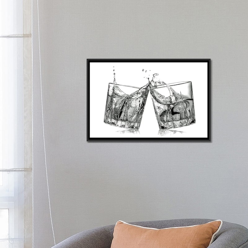 iCanvas "Bourbon Cheers" by Paul Stowe Framed Canvas Print