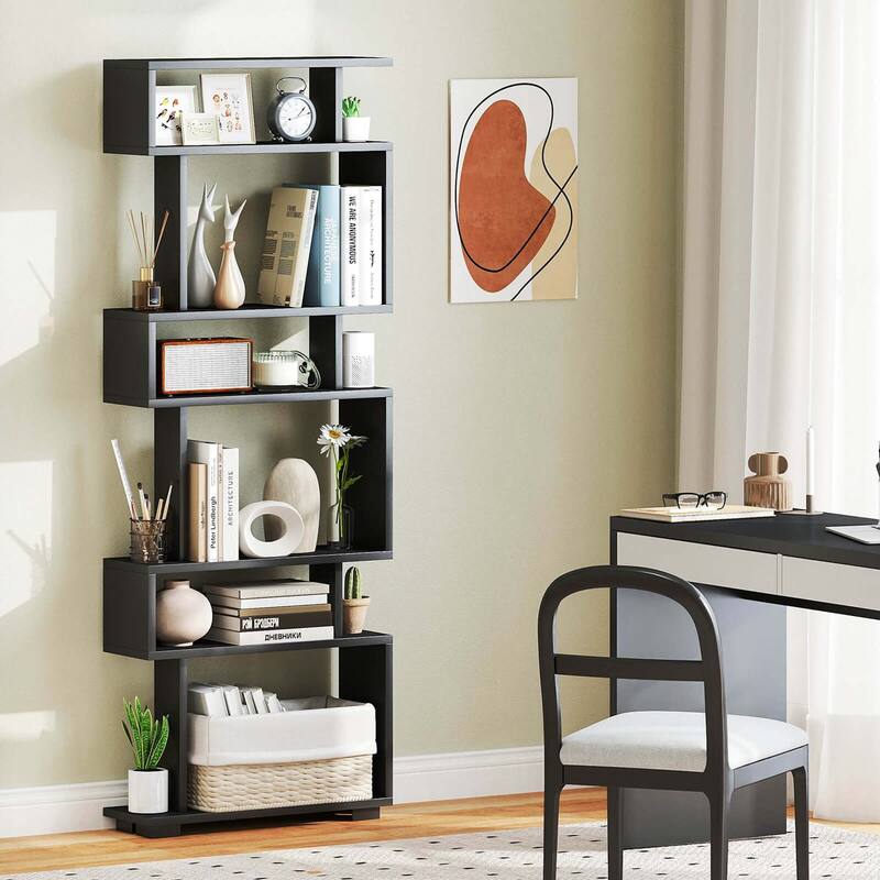 Costway 1 PCS Bookcase 6-Tier Bookshelf with Anti-Tipping Kit - See Details