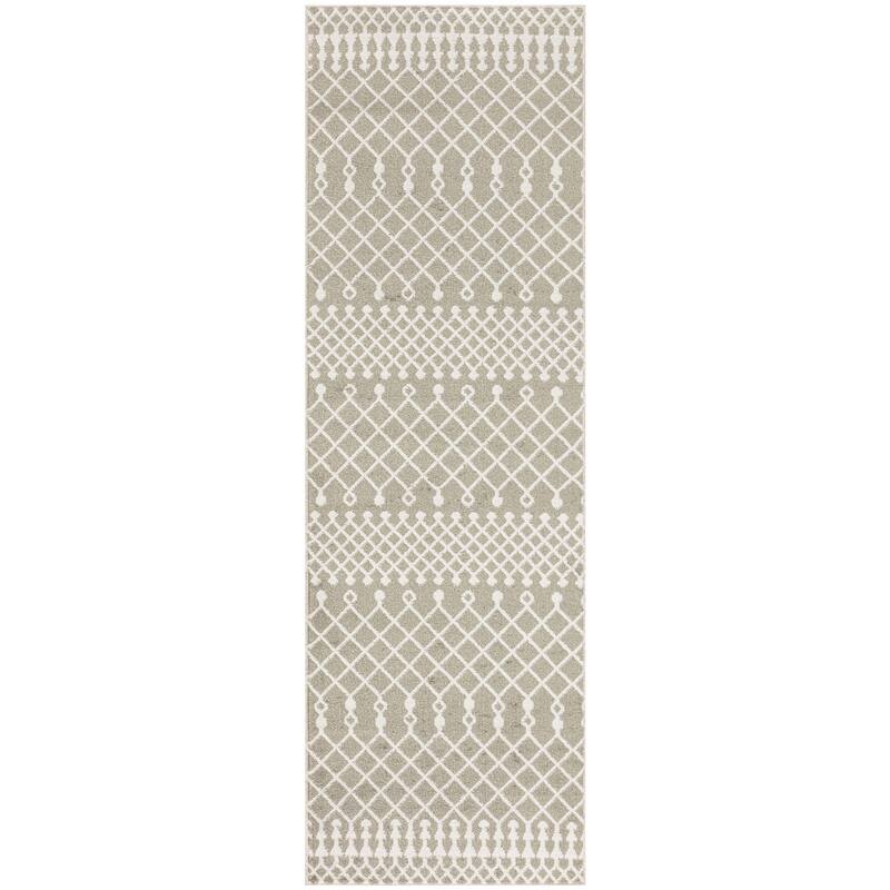 Nourison Astra Machine Washable Moroccan Area Rug - 2' 2" x 8' - Sage - Runner