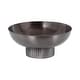 preview thumbnail 27 of 30, Kate and Laurel Rooks Ribbed Metal Bowl 12x12x5 - Pewter