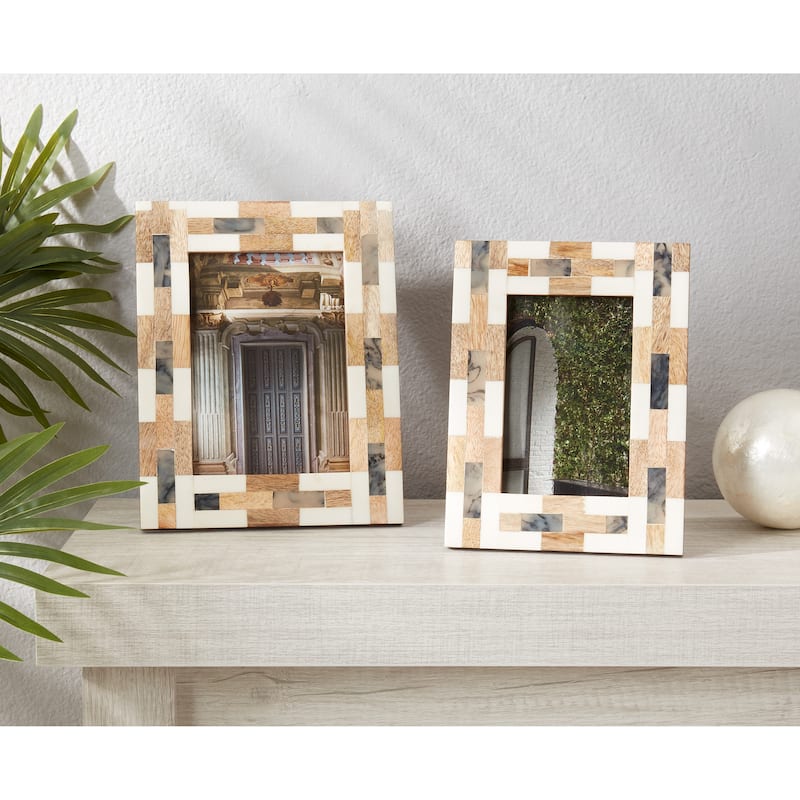 Sleek Wood Segment Photo Frame