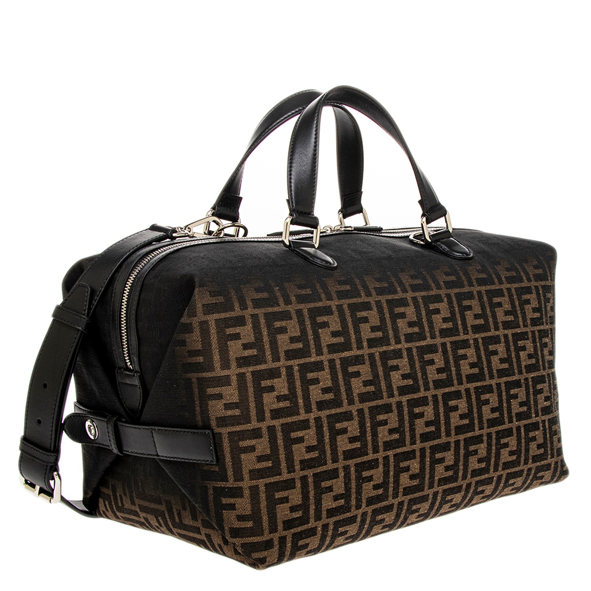 Fendi Eclissi Siesta Medium Duffle Bag - Brown - Overstock