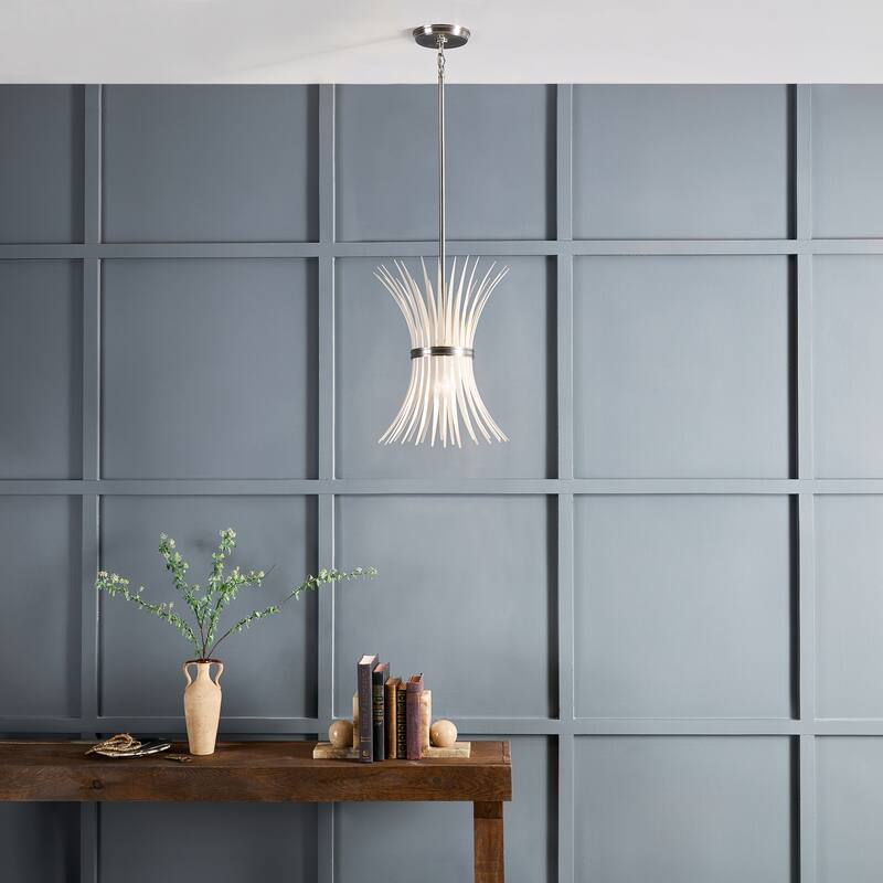 Kichler Lighting Baile 12 inch 1-Light Mini Pendant Greige and Brushed Nickel