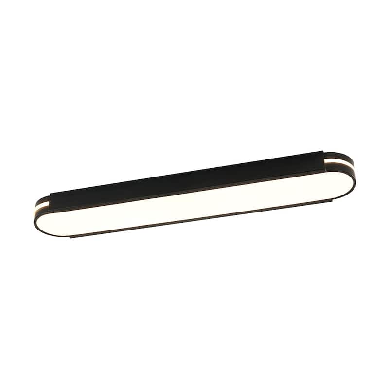 Modern Dimmable LED Long Oblong Flush Mount Ceiling Light 31.5in