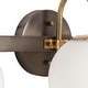 preview thumbnail 14 of 34, Aladari Modern Gold 3-Light Bathroom Vanity Lights Opal Glass Wall Sconces