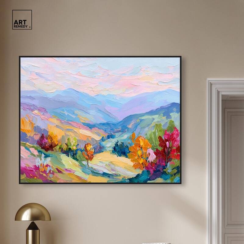 Colorful Valley I Canvas by Art Remedy