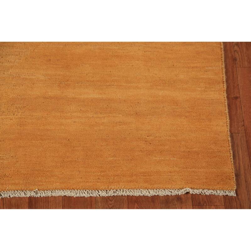 Gabbeh Modern Rug Hand-Knotted Bedroom Stripe Wool Carpet - 3'11" x 5'10"