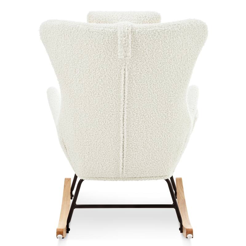 26.38" High Back Rocking Chair with Pocket