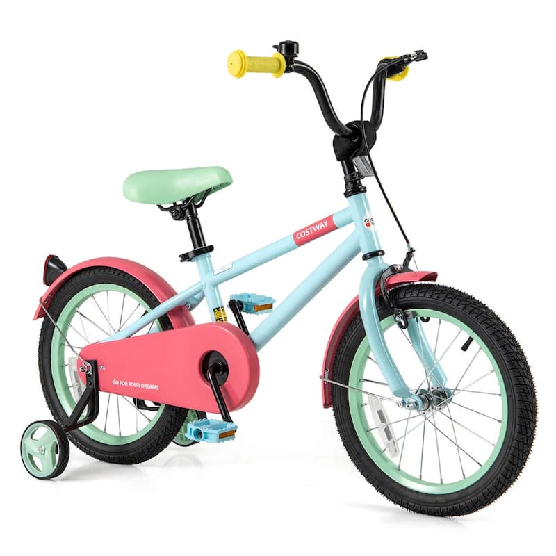 12/14/16/18 InchKids Bike Toddler Bikes w/Training Wheels - Blue - 16-inch