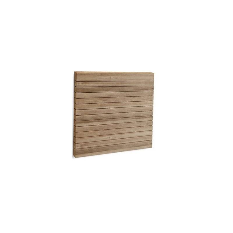HomeRoots Natural Teak 20" Square Shower Mat