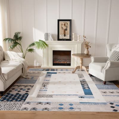 Soft and Non-Slip Machine-Washable Foldable Multi-Use Area Rug