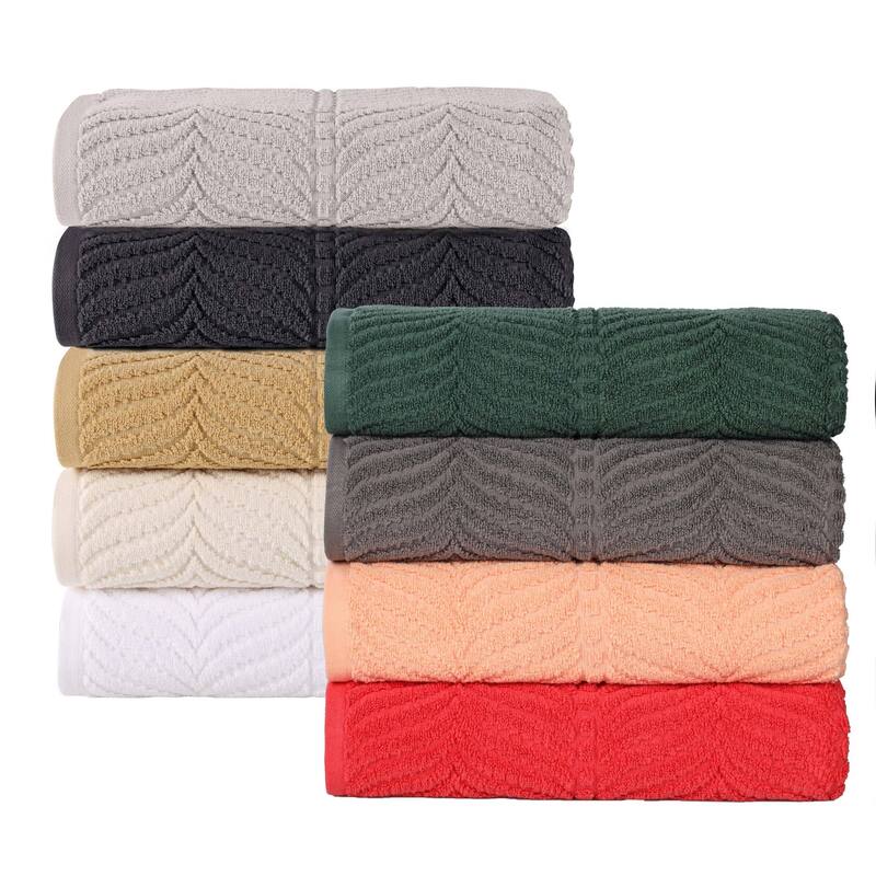 Superior Chevron Zero Twist Jacquard Cotton 3 Piece Bathroom Towel Set