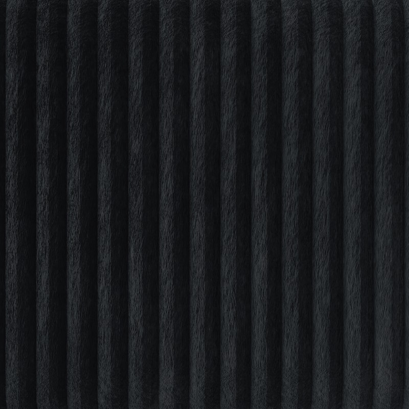 CraftPorch Corduroy 4-pieces Mid-Century Modern Black Bed with Dark Grey Furniture Bedroom Set