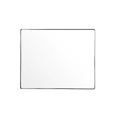 Kye 30x24 Rounded Rectangular Wall Mirror - Brushed Nickel