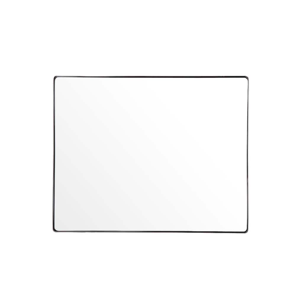 Kye 30x24 Rounded Rectangular Wall Mirror - Brushed Nickel