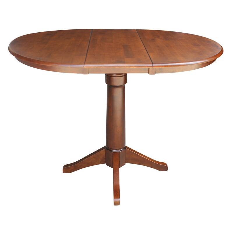 36" Round Top Pedestal Table w/12" Leaf