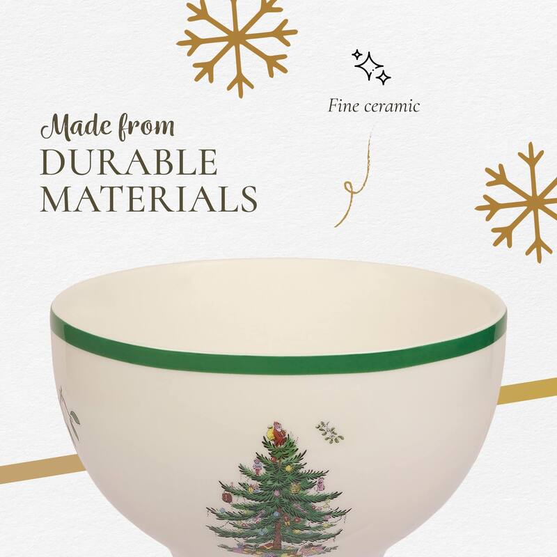 Spode Christmas Tree Rice Bowl, Set of 4