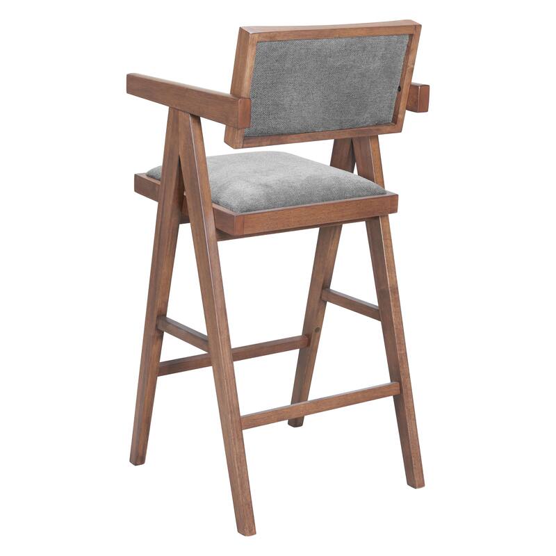 Delhi Barstool Gray & Walnut