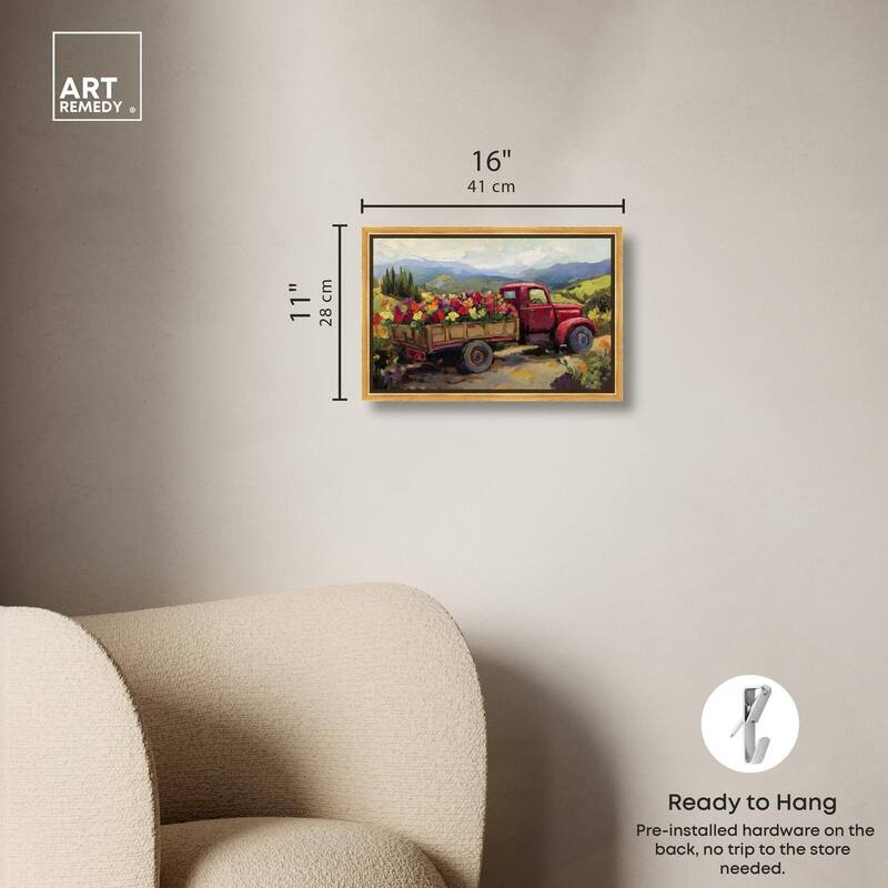 Flowers in Transit I Canvas by Art Remedy