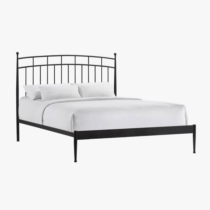 Intercon Traditional Metal Panel Bed, Black - Full