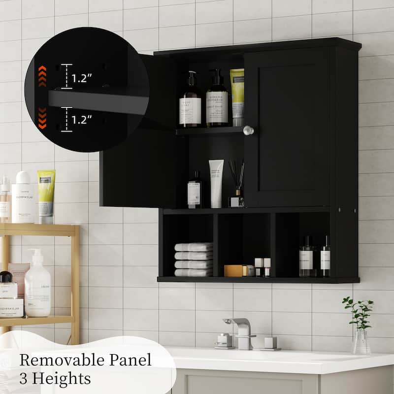 2-Door Wall-Mounted Bathroom Cabinet with Storage Space for Bathroom, Kitchen, or Office