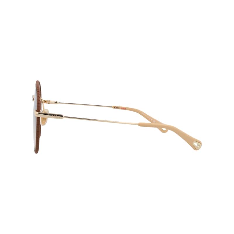 Chloé Aviator-Frame Metal Sunglasses