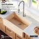 preview thumbnail 43 of 49, Karran 34" Undermount Large Single Bowl Quartz Farmhouse Workstation Kitchen Sink
