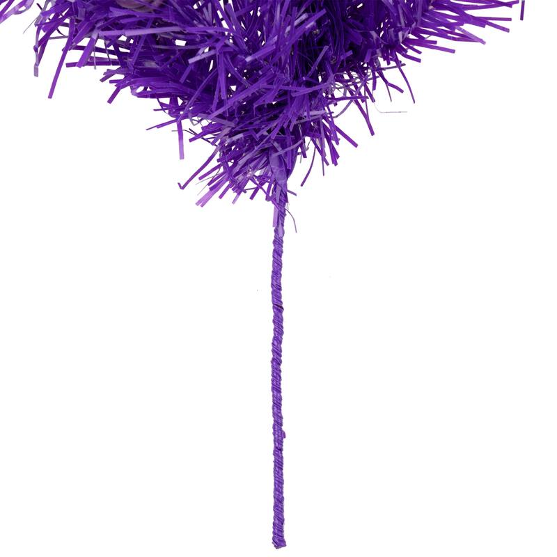 Pre-Lit Artificial Pine Christmas Garland - 9' - Purple - Clear Lights