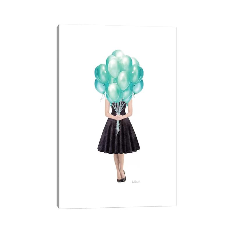 iCanvas "Audrey Holding Balloons, Teal" by Amanda Greenwood Canvas Print