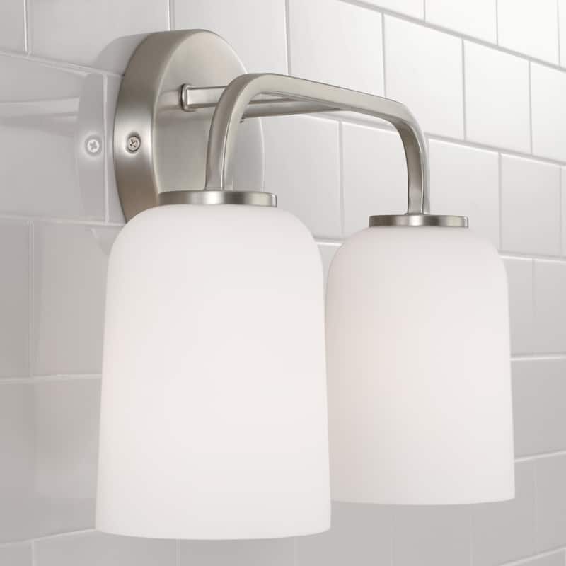 Lawson 2-light Bath/ Vanity Fixture w/ Soft White Glass