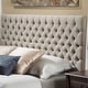 preview thumbnail 12 of 50, Jezebel Adjustable Full/Queen Tufted Headboard by Christopher Knight Home Sand Fabric