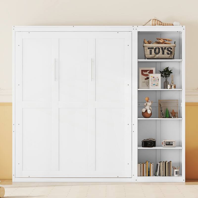 Versatile Murphy Bed with Shelves for Space Optimization and Comfort