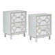 preview thumbnail 7 of 9, COZAYH 2-Pieces Contemporary Mirror Front 2-Drawer Nightstand Ash Grey