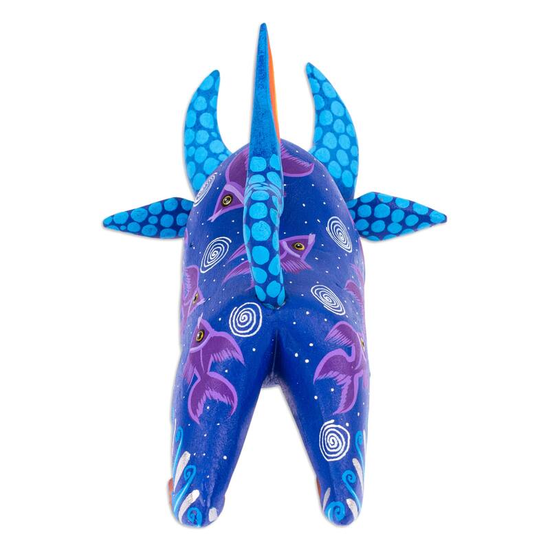 Novica Handmade Oaxaca Bull Wood Alebrije Ornament