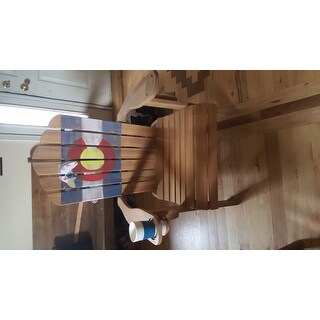 Cambridge Casual Sherwood Oversized Teak Adirondack Chair with Cup Holder