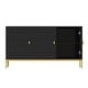 preview thumbnail 53 of 51, Clihome 3 Door Glossy Media Storage Sideboard Accent Cabinet