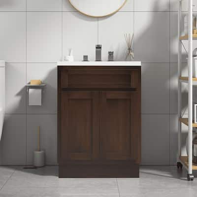 Vanity Art 24-inch Solid Wood Single Sink Bathroom Vanity Cabinet