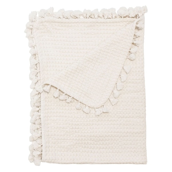 slide 2 of 5, Crane Baby Birch Waffle Knit Blanket Basic - Cream