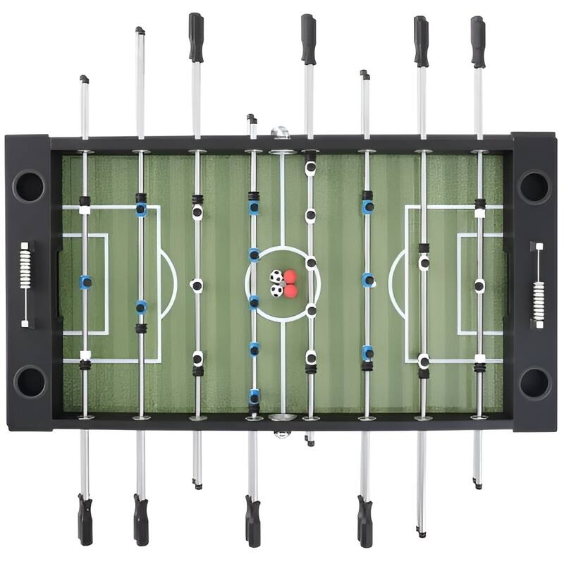 Black MDF Sturdy Foosball Table with Cup Holders and Scorekeeper - 55.1” L x 29.3” W x 34.6” H