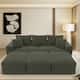 Option Green-3 Seater with 3 Ottoman