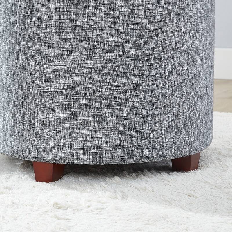 Donovan Tufted Round Storage Ottoman