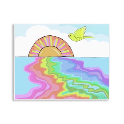 Stupell Swirling Rainbow Sea Reflection Wall Plaque Art Design By Katie Conley
