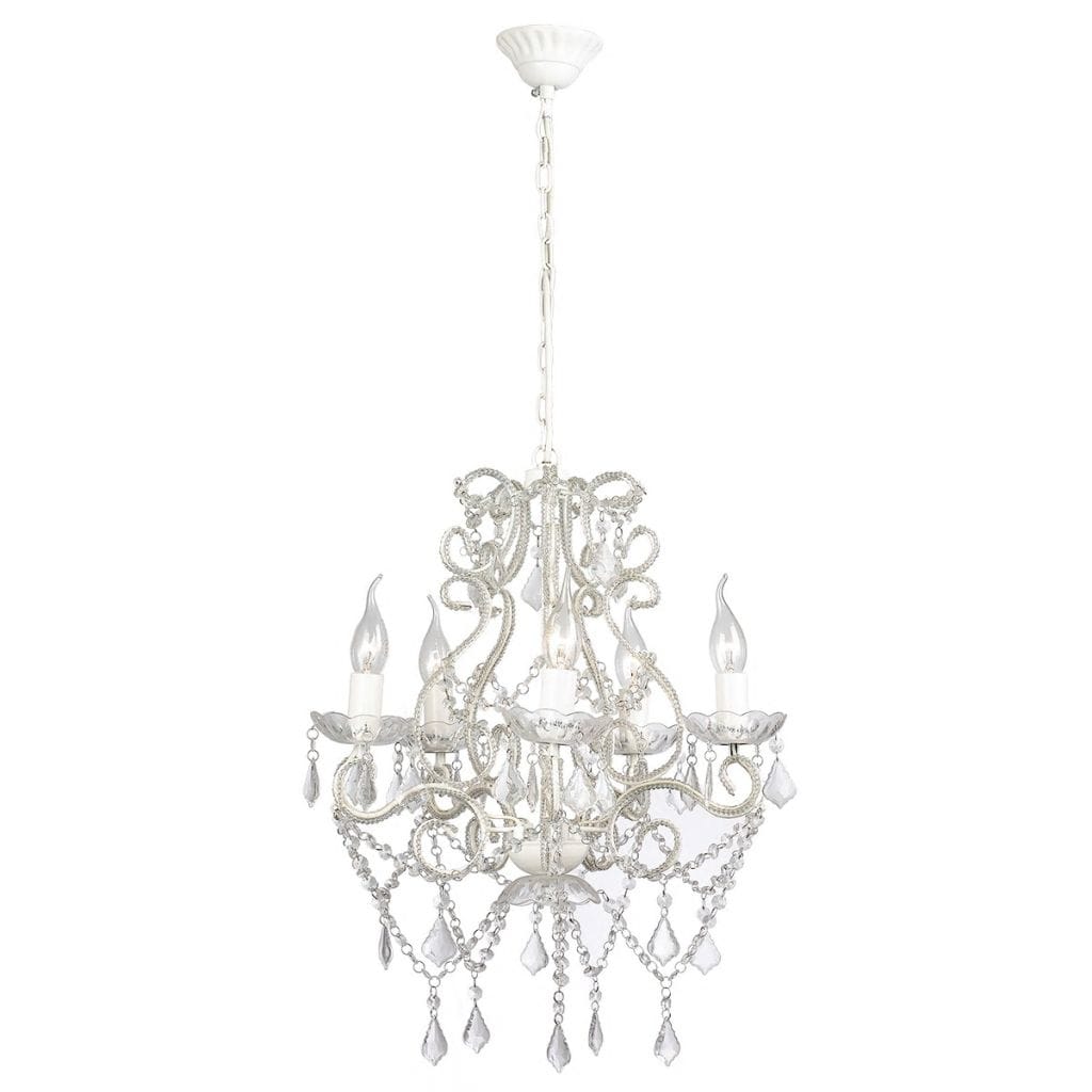 Elegant Crystal Chandelier Modern Ceiling Light 5 Lamp Pendant Lighting Fixture - Chandeliers For Bedrooms by Overstock.com